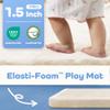 1.5" Thick Padded Baby Play Mat for Floor Tummy Time, Pro Soft Foam Activity Playroom Playmats, Easy Care with Non-Slip Safe for Infant Toddler Kids Crawling 59"x 71" (Beige) view 2