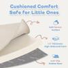 1.5" Thick Padded Baby Play Mat for Floor Tummy Time, Pro Soft Foam Activity Playroom Playmats, Easy Care with Non-Slip Safe for Infant Toddler Kids Crawling 59"x 71" (Beige) view 4