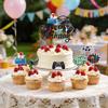13 PCS Video Game Cake Toppers Controller Happy Birthday Cake Decorations for Game Theme Kids Birthday Party Cupcake Decor view 2