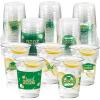 100 Pack Graduation Decorations Class of 2026, 16 Oz Green and Gold Graduation Clear Plastic Cups Disposable Party Cups for Drinks 2026 School Grad Party Favors Supplies view 1