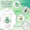 100 Pack Graduation Decorations Class of 2026, 16 Oz Green and Gold Graduation Clear Plastic Cups Disposable Party Cups for Drinks 2026 School Grad Party Favors Supplies view 3