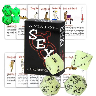 Dice Board Game Party Favor & Gaming Cards for Two Adults, Super Fun Bedroom Game for Date Night, Romantic Anniversary & Valentines Gifts