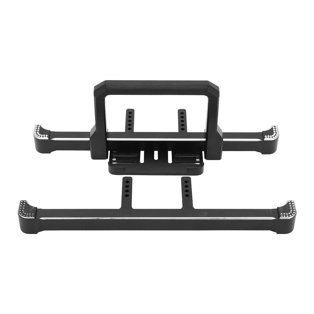 BAODEYOUB RC Car Front and Rear Bumpers for 4, RC Crawler Replacement Parts, Aluminum Alloy Bumpers with Split Design, 1/10 Scale Remote Control Car Accessories for Enhanced Protection a