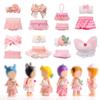 Goktvai 8 Sets 3in/7.62cm Doll Clothes, Cute Doll Accessories with Tops and Skirts for Toy Enthusiasts Display & Decoration (Pink) view 1