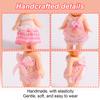 Goktvai 8 Sets 3in/7.62cm Doll Clothes, Cute Doll Accessories with Tops and Skirts for Toy Enthusiasts Display & Decoration (Pink) view 4