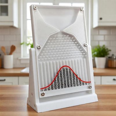 12 * 18cm Galton Board Experiment Model, Acrylic Galton Board Desk Toy, Inspire Curiosity and Enhance Learning, Probability Teaching Demonstration for Probability Education, Financial Model (White)