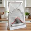 12 * 18cm Galton Board Experiment Model, Acrylic Galton Board Desk Toy, Inspire Curiosity and Enhance Learning, Probability Teaching Demonstration for Probability Education, Financial Model (White) view 1