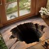 3D Optical Illusion Rug,2025 Muti-Design 3D Hole Rug,Dog Gets Scared of 3-D Carpet,Funny 3-D Carpet to Prank with Secure Non-Slip, Easy Clean Doormat for Entrance view 1