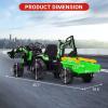 3-in-1 Ride on Tractor, 24v Ride on Car Toy Excavator & Bulldozer view 2
