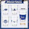 100 Pack Graduation Decorations Class of 2026, 16 Oz Blue and Gold Graduation Clear Plastic Cups Disposable Party Cups for Drinks 2026 School Grad Party Favors Supplies view 4