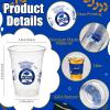 100 Pack Graduation Decorations Class of 2026, 16 Oz Blue and Black Graduation Clear Plastic Cups Disposable Party Cups for Drinks 2026 School Grad Party Favors Supplies view 3
