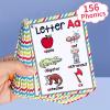 156Pcs Double Side Letter Cards 26 Learning Tool Phonics Flashcards for Classroom Phonics Teaching Aid English Teaching for School view 4