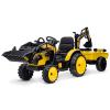 3-in-1 Ride on Tractor, 24v Ride on Car Toy Excavator & Bulldozer view 1