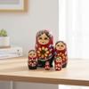 Jcasbdn 5Pcs/Set Nesting Dolls, Wooden Matryoshka Doll, Funny Russian Nesting Dolls Stacking Toys for Kids, Home Decoration view 2