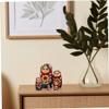Jcasbdn 5Pcs/Set Nesting Dolls, Wooden Matryoshka Doll, Funny Russian Nesting Dolls Stacking Toys for Kids, Home Decoration view 3
