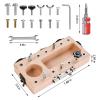 WoodTrove Montessori Screwdriver Board Set with Lock and Key, Montessori Toys for 3 4 5 Year Old, Wooden Screw Driver Activities Tools, Fine Motor Skills Preschool Learning Sensory Toy view 2
