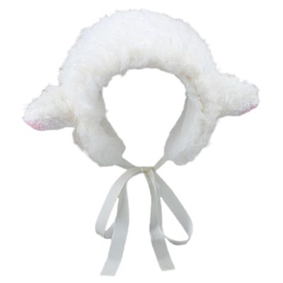 Ferricult Lamb Hat Cute Cartoon Sheep Hat with Strap Y2k Beanie Winter Headwear Cosplay Photo Props Party Supplies for Women Girls Kids, Sheep