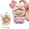 2-Pack Pink Crochet Outfits for 4th Gen Mini 10cm Dolls Pig & Bear-Themed Costumes Compatible with Labubu view 1