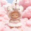 2-Pack Pink Crochet Outfits for 4th Gen Mini 10cm Dolls Pig & Bear-Themed Costumes Compatible with Labubu view 2