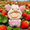2-Pack Pink Crochet Outfits for 4th Gen Mini 10cm Dolls Pig & Bear-Themed Costumes Compatible with Labubu view 3