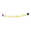 MOLUCKFU Halloween Witch Party Decorations Banner Haunted House Halloween Party Supplies Easy DIY Wall Hanging Garland for Indoor Outdoor Festive Atmosphere view 1