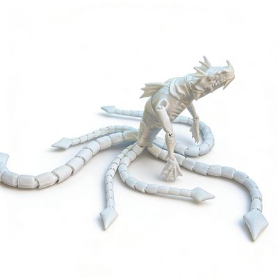 3D Printed Sea Monster Toy, Trevor Henderson Mythical Ocean Predator Model, Creative and Novel Toys (C)