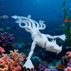 3D Printed Sea Monster Toy, Trevor Henderson Mythical Ocean Predator Model, Creative and Novel Toys (C) view 3
