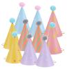 Aeaocvo 10 PCS Birthday Hats for Adults, Party Cone Hats Colorful Paper Hat Celebration Headwear for Girls Boys Baby Shower, Fun Party, Photo Props, Memorable Celebrations view 1