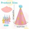 Aeaocvo 10 PCS Birthday Hats for Adults, Party Cone Hats Colorful Paper Hat Celebration Headwear for Girls Boys Baby Shower, Fun Party, Photo Props, Memorable Celebrations view 2