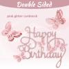 13Pcs 3D Butterfly Cupcake Topper Pink Cupcake Toppers for Girls Women's Happy Birthday Cake Decorations Floral Wedding Party Decorations view 3
