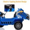 12V Electric Ride on Dump Truck for Kids,12v 4WD Kids Ride on Dump Truck with Remote Control,Electric Construction Toy Car with Power Dump Bed & Shovel, 2 Speeds, Bluetooth Music Player,Gift for Boys view 3