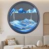 3D Dynamic Sand Art, Liquid Motion Sandscape Picture in Motion, Round Glass Sand Art Display for Relaxing Desktop Home Office Decoration view 1