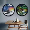 3D Dynamic Sand Art, Liquid Motion Sandscape Picture in Motion, Round Glass Sand Art Display for Relaxing Desktop Home Office Decoration view 2