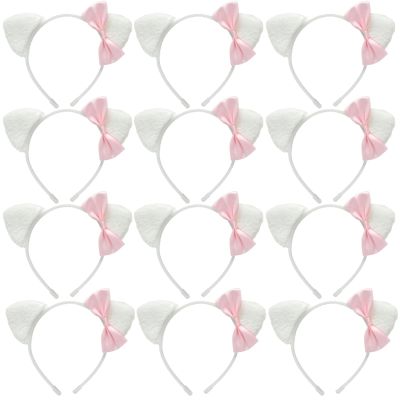 Tressify Party Favors: 12 Glitter Cat Ear Headbands For Youngsters