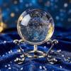 Personalized Star Map Crystal Ball  Custom Name & Date Night Sky, 3D Laser Engraved Constellation Globe with LED Base, Unique Anniversary, Birthday & Valentines Gift view 3