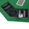 lafengyan 48 Inch Folding Poker Table Top for 8 Players with Felt Surface Octagon Casino Game Layout Mat and Cup Holders Green view 3