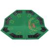 lafengyan 48 Inch Folding Poker Table Top for 8 Players with Felt Surface Octagon Casino Game Layout Mat and Cup Holders Green view 4