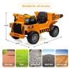 12V Electric Ride on Dump Truck for Kids,12v 4WD Kids Ride on Dump Truck with Remote Control,Electric Construction Toy Car with Power Dump Bed & Shovel, 2 Speeds, Bluetooth Music Player,Gift for Boys view 2