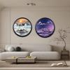 3D Dynamic Sand Art, Liquid Motion Sandscape Picture in Motion, Round Glass Sand Art Display for Relaxing Desktop Home Office Decoration view 3