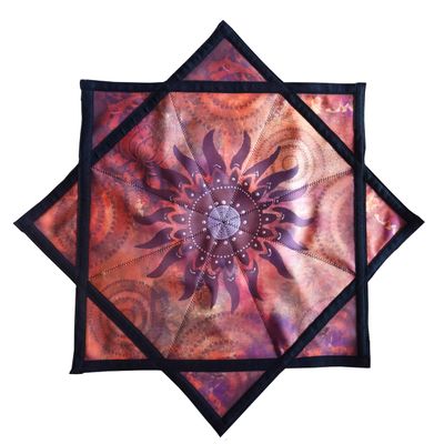 IKWZ Flow Star Spinning Cloth Juggling Rotate Fingertip Dapo Double Print, 26 inch (L01-style1)