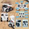 2-in-1 Remote Control Construction Vehicles Set: RC Excavator & Dump Truck with Alloy Parts, Realistic Lights & Sound Effects | Construction Toys for Boys Kids Ages 6+ | Birthday view 4