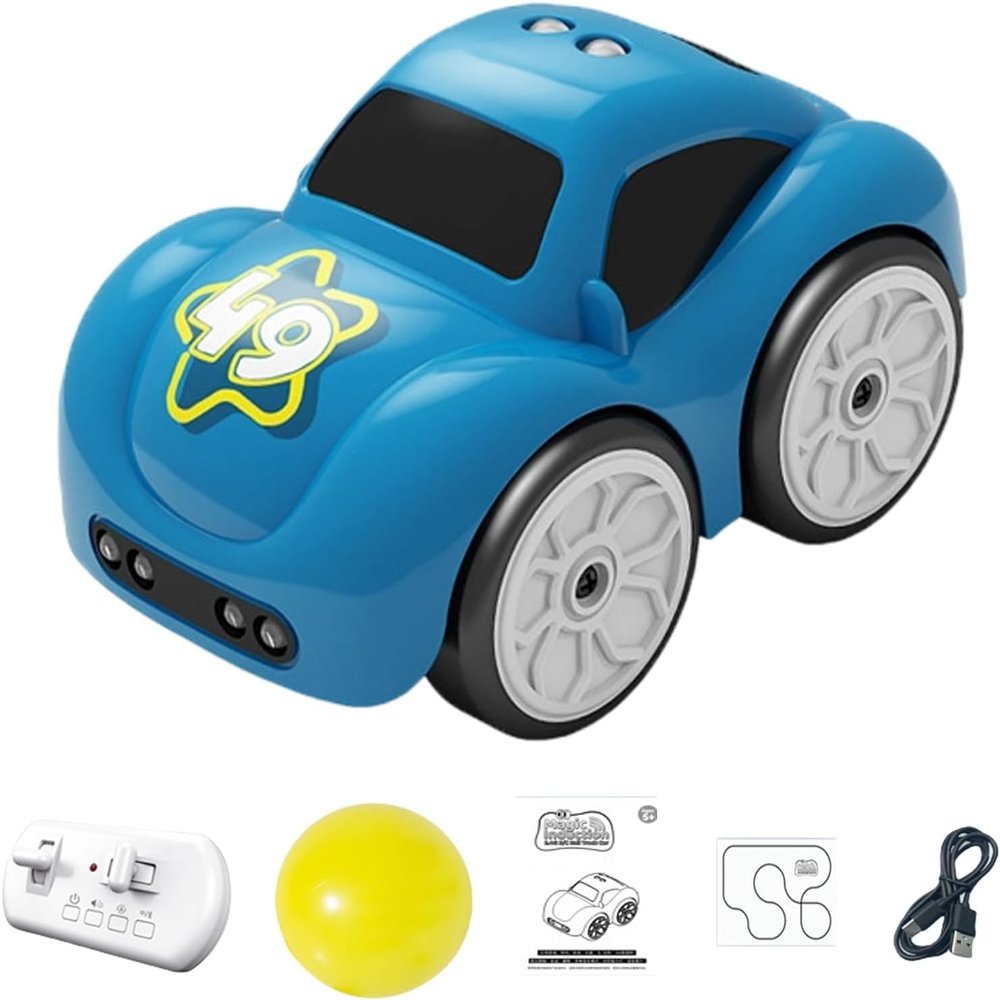 2.4G Electric Mini Remote & Induction Controlled Car, Super Mini Car Magic Line, Gesture Control Cars, 2.4GHz Induction Controlled Drift Cars with Follow & Escape Modes (Blue)