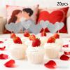 20PCS Heart Cupcake Toppers Glitter Sweet Love Heart Cupcake Picks Mixed Size Heart Toothpicks for Wedding Engagement Bridal Shower Birthday Party Cake Decorations Supplies (Silver) view 3