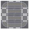Lekebaby 16 Pack 10" x 10" City Street Baseplates, 4 Curve / 4 T-Junction / 4 Straight / 4 Junction, Grey, HO Scale, Compatible with Major Brands view 1