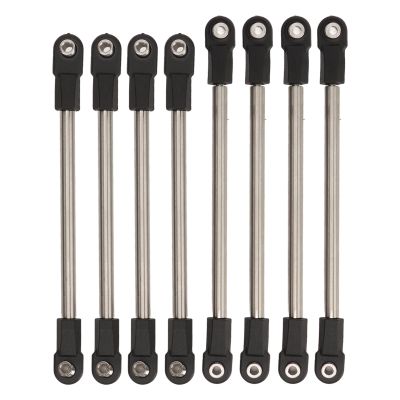 8Pcs Stainless Steel Link Rod Linkage Set, 275mm Wheelbase RC Crawler Car Parts, Durable Metal Pull Rod for 1/10 Scale, High - Performance Upgrade Replacement with Ball Head