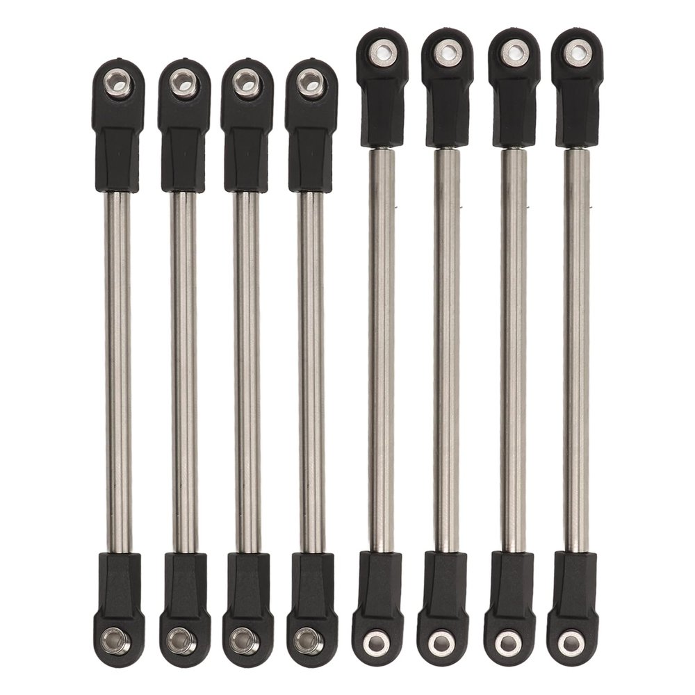 8Pcs Stainless Steel Link Rod Linkage Set, 275mm Wheelbase RC Crawler Car Parts, Durable Metal Pull Rod for 1/10 Scale, High - Performance Upgrade Replacement with Ball Head