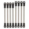 8Pcs Stainless Steel Link Rod Linkage Set, 275mm Wheelbase RC Crawler Car Parts, Durable Metal Pull Rod for 1/10 Scale, High - Performance Upgrade Replacement with Ball Head view 1