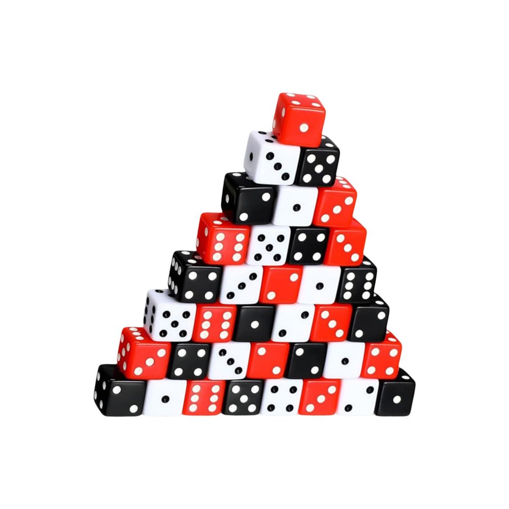 36Pcs Acrylic Mult Sided Dices Round Corner Table Game Math Counting Teaching Tool Enduring Six Sided Set Round Corner