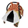 Baby Car Seat Canopy Cover for Mom, Soft Breathable Nursing Breastfeeding Covers Multi Use Stroller Sun Shade Newborn Shower GiftVintage Circus Background view 2