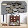 wkao Wood Coin Display Stand, Tiered Collector's Rack, Versatile Medals Holder for Home Or Office view 4